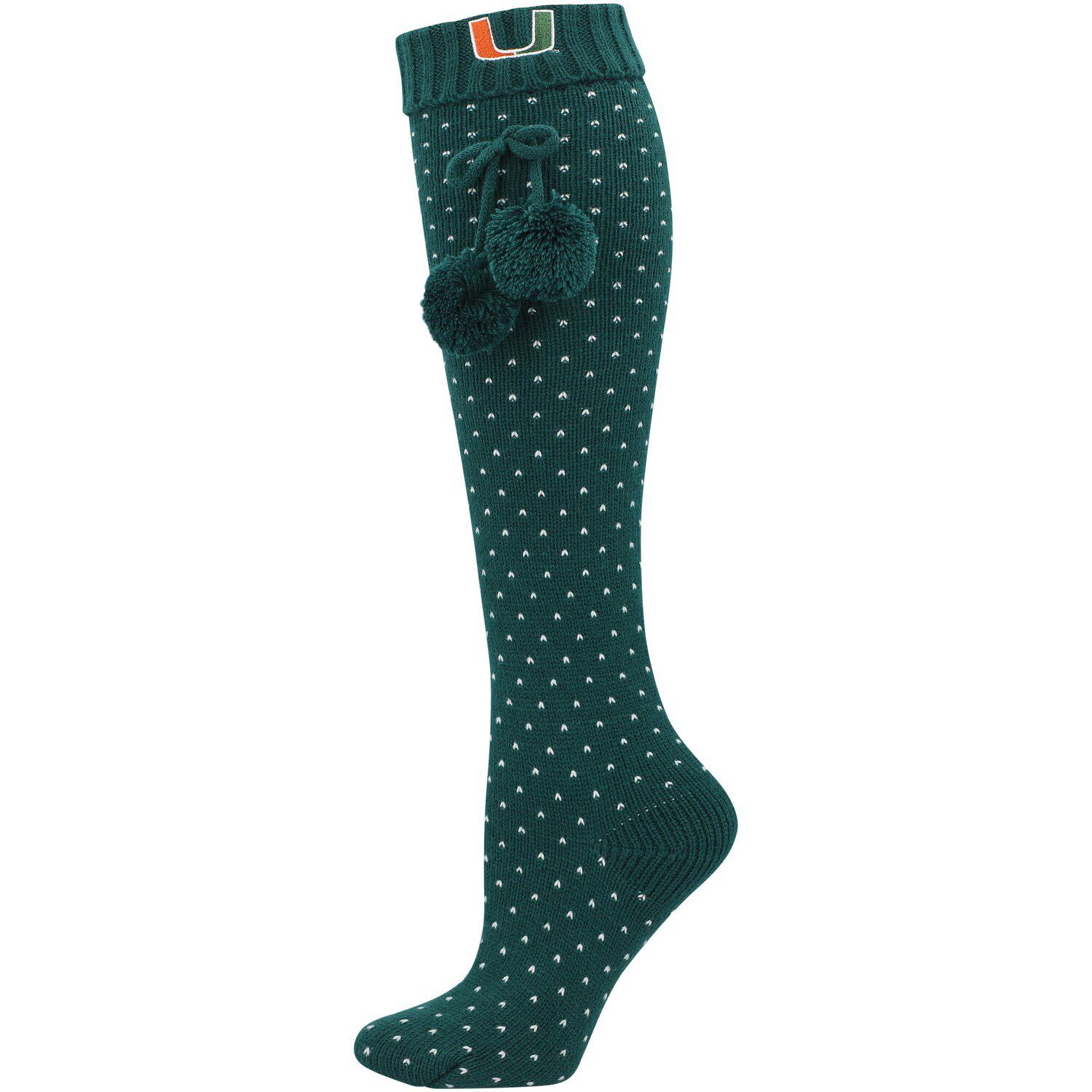 Youth Strideline Miami Hurricanes 8-Bit Crew Socks