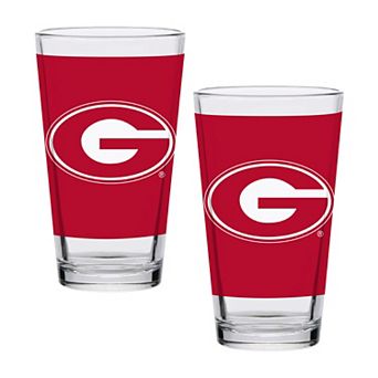 Georgia Bulldogs Two-Pack Knockout 16oz. Pint Glass Set
