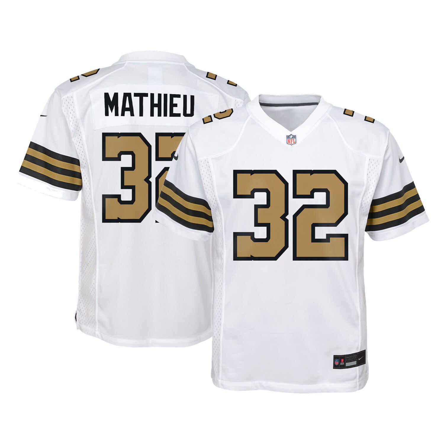 Men's Nike Tyrann Mathieu White New Orleans Saints Player Game Jersey Size: 3XL