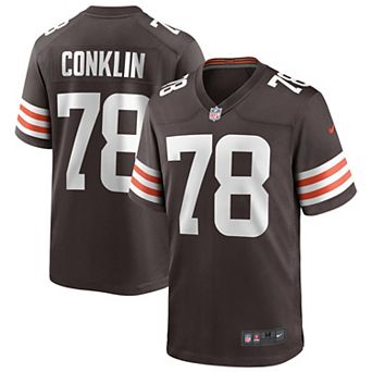 Men's Nike Jack Conklin Brown Cleveland Browns Game Player Jersey