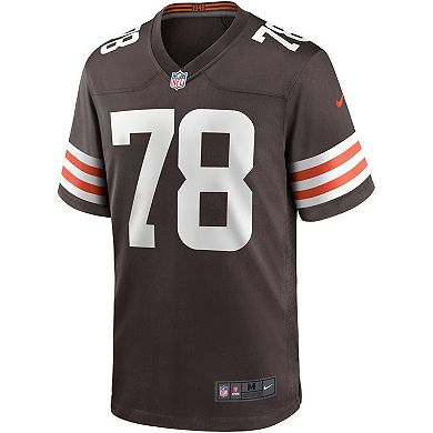 Men's Nike Jack Conklin Brown Cleveland Browns Game Player Jersey