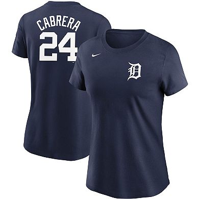 Women's Nike Miguel Cabrera Navy Detroit Tigers Name & Number T-Shirt
