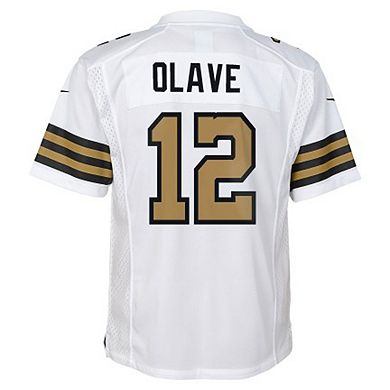 Youth Nike Chris Olave White New Orleans Saints Alternate Game Jersey