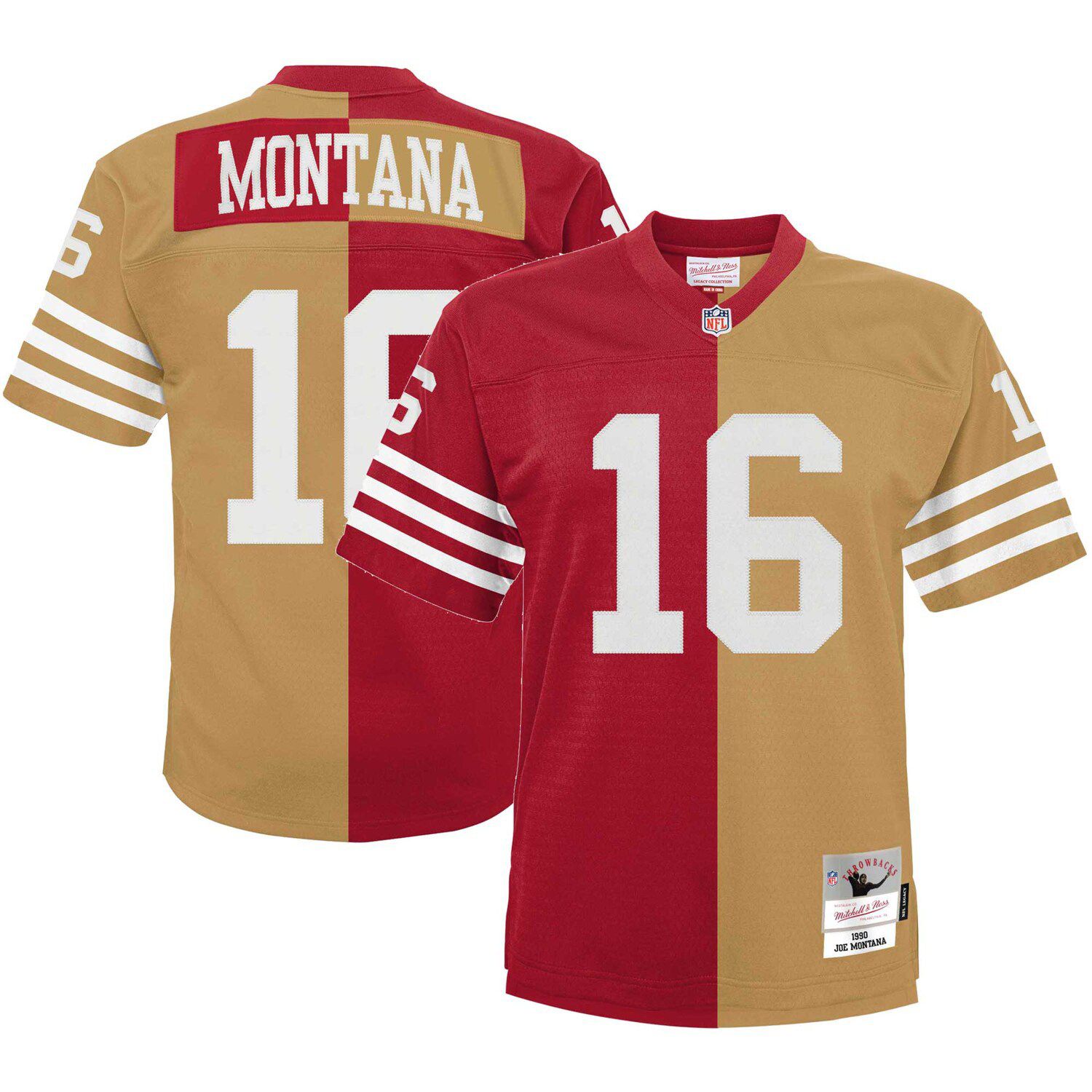 Joe Montana San Francisco 49ers Mitchell & Ness Youth Split Legacy