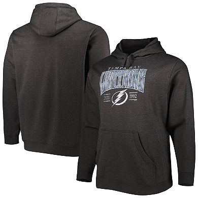 Men's Fanatics Branded Heather Charcoal Tampa Bay Lightning Big & Tall Dynasty Pullover Hoodie