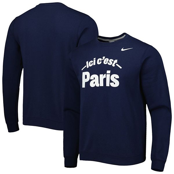 Men's Nike Navy Paris Fleece Pullover Sweatshirt