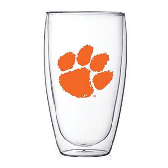 Clemson Tigers 15oz. Double Wall Thermo Glass
