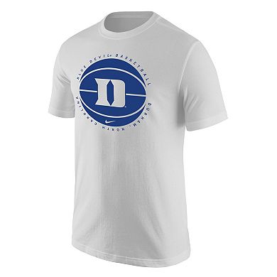 Men's Nike White Duke Blue Devils Basketball Logo T-Shirt