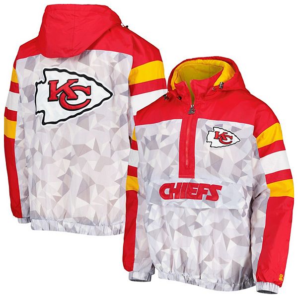 Youth Kansas City Chiefs Red Color Block Raglan Pullover Hoodie 