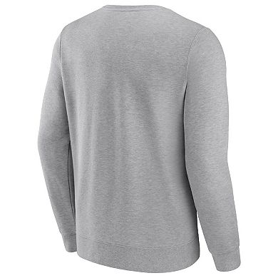 Men's Fanatics Branded Heathered Charcoal New England Patriots Playability Pullover Sweatshirt