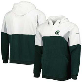 Men's Columbia Green Michigan State Spartans Lodge Quarter-Zip Pullover Hoodie