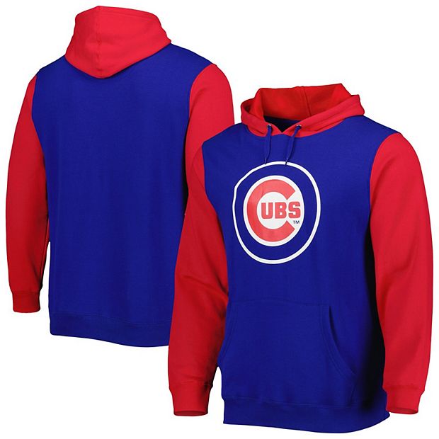 Stitches Chicago Cubs Royal/Red Team Pullover Hoodie