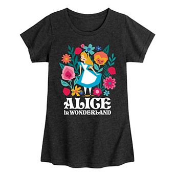 Disney's Alice In Wonderland Girls 7-16 Flowers Graphic Tee