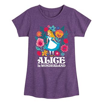 Disney's Alice In Wonderland Girls 7-16 Flowers Graphic Tee
