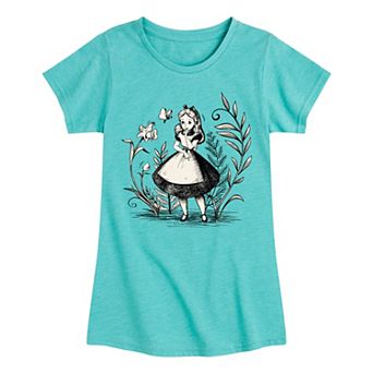 Disney's Alice In Wonderland Girls 7-16 Alice Sketch Graphic Tee