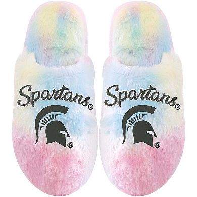 Youth FOCO Michigan State Spartans Rainbow Script Slippers