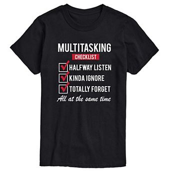 Big & Tall Multitasking Checklist Tee