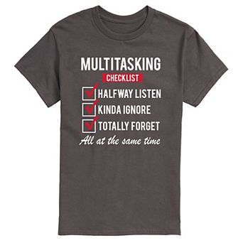 Big & Tall Multitasking Checklist Tee