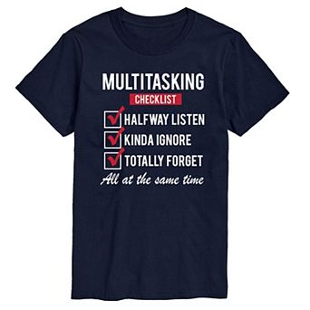Big & Tall Multitasking Checklist Tee