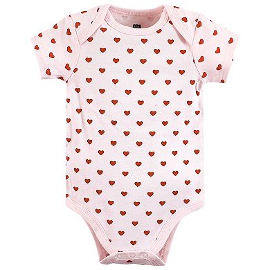 Hudson Baby Infant Girl Cotton Bodysuits, Valentine Sweetheart
