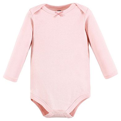 Hudson Baby Infant Girl Cotton Long-Sleeve Bodysuits, Fall Botanical 3-Pack, 0-3 Months