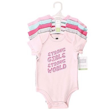 Hudson Baby Infant Girl Cotton Bodysuits, Good Vibes, 3-6 Months