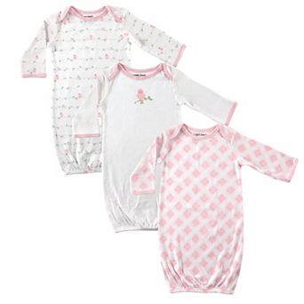 Luvable Friends Baby Girl Cotton Gowns, Bird