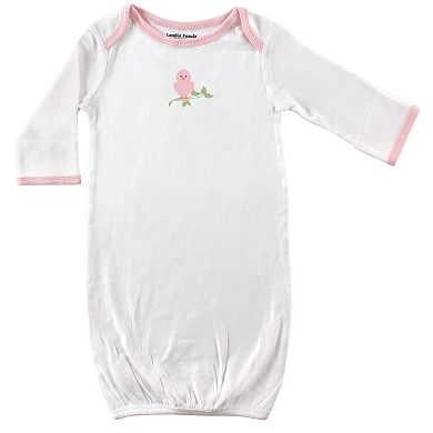 Luvable Friends Baby Girl Cotton Gowns, Bird