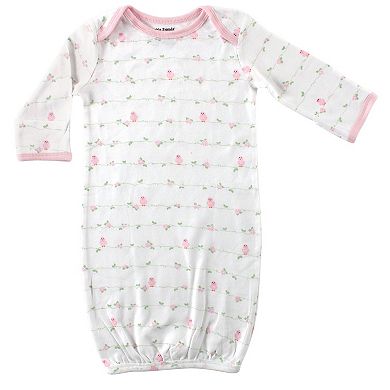Luvable Friends Baby Girl Cotton Gowns, Bird