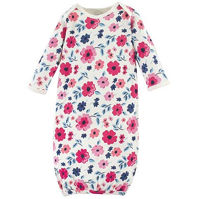Touched by Nature Baby Girl Organic Cotton Gowns, Garden Floral