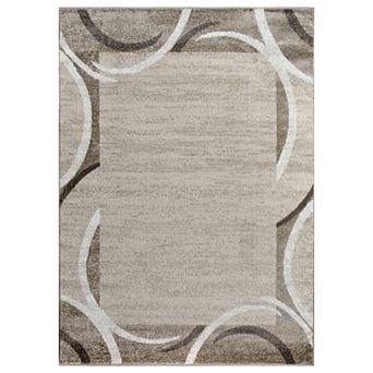 Bordered Area Rug for Living Room Classic Design