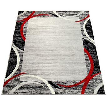 Bordered Area Rug for Living Room Classic Design