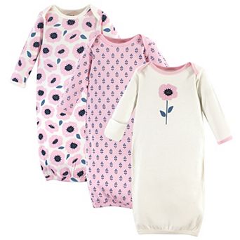 Touched by Nature Baby Girl Organic Cotton Gowns, Blossoms