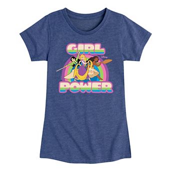 Disney Princess Mulan, Rapunzel & Moana Girl Power Girls 7-16 Graphic Tee