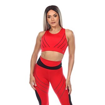 Women's Cut Out Back Mesh Sports Bra