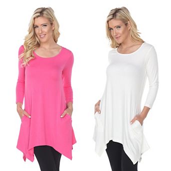 Essential White Makayla 2-Pack Tunic Top