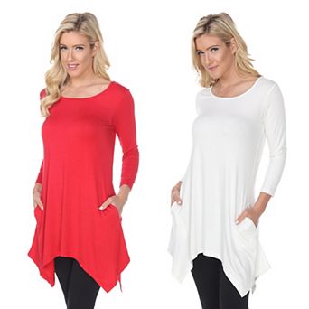 Essential White Makayla 2-Pack Tunic Top