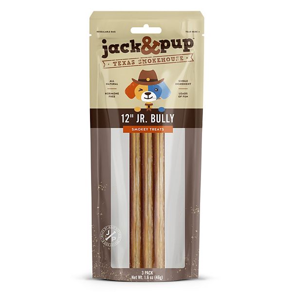 jack & pup Jr. Bully Smokehouse Sticks 3 Pack