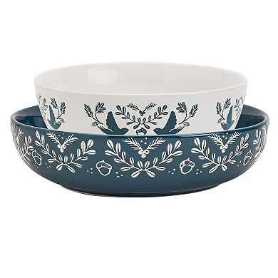 Gallery 2-pc. Winter Forest Serving Bowl Set