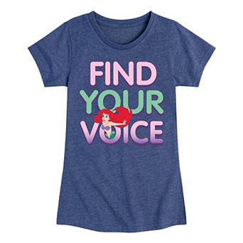 Disney's Princesses Girls 7-16 Ariel Find Voice Graphic Tee