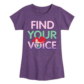 Disney's Princesses Girls 7-16 Ariel Find Voice Graphic Tee
