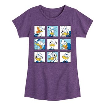 Disney's Donald Duck Girls 7-16 Grid Graphic Tee