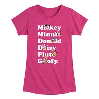 Disney's Mickey Mouse Girls 7-16 Friends List Graphic Tee