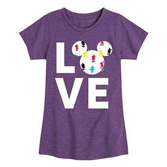 Disney's Mickey Mouse Girls 7-16 Mouse Heart Love Graphic Tee