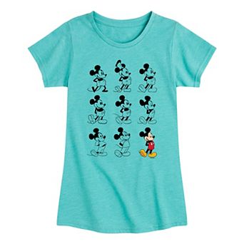 Disney's Mickey Mouse Girls 7-16 Mouse Evolution Graphic Tee