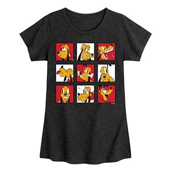 Disney's Pluto Girls 7-16 Grid Graphic Tee