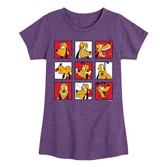 Disney's Pluto Girls 7-16 Grid Graphic Tee