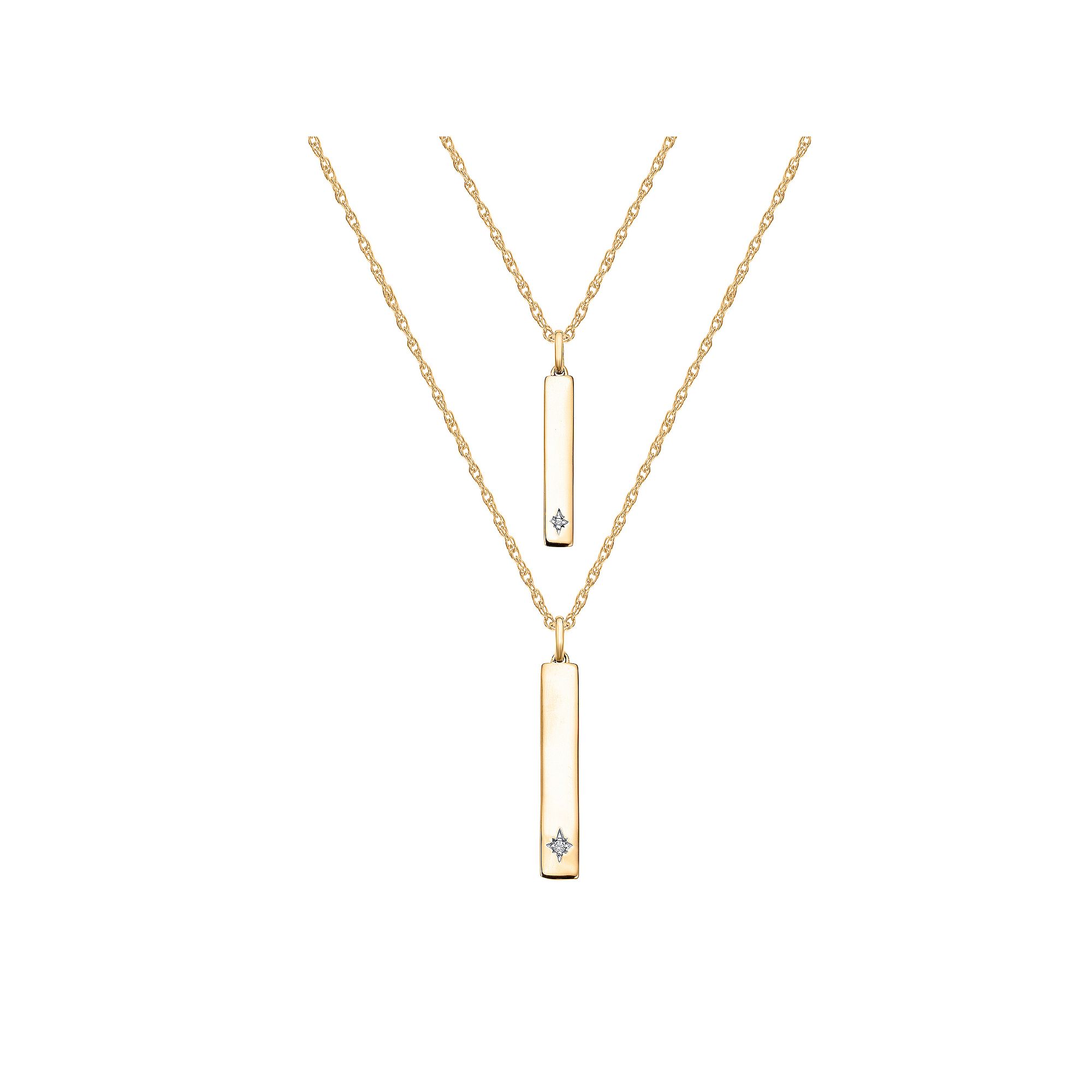 Irena Park 1/10 Carat T.W. Diamond You Are My Sunshine Stick Pendant N