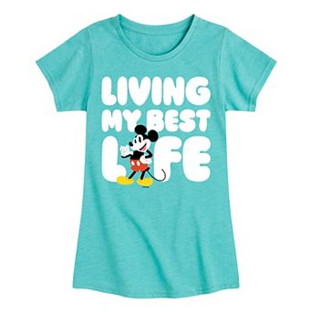 Disney's Mickey Mouse Girls 7-16 Living Best Life Graphic Tee