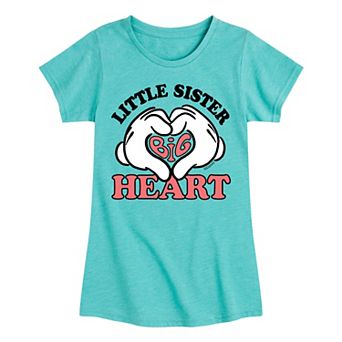 Disney's Mickey Mouse Girls 7-16 Little Sister Big Heart Graphic Tee